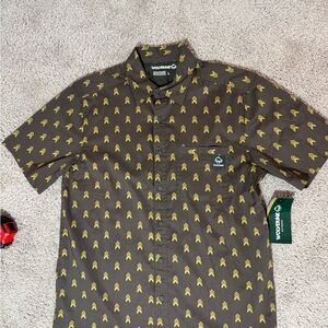 Wolverine Charcoal and Gold Men's Casual Shirt